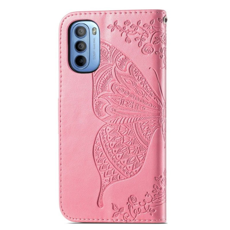 Kotelot Motorola Moto G31 / Moto G41 Butterfly Relief