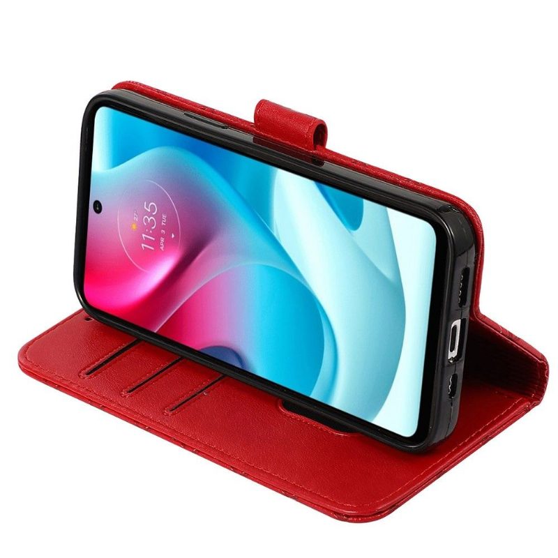 Nahkakotelo Motorola Moto G31 / Moto G41 Kotelot Flip Rabat Grid