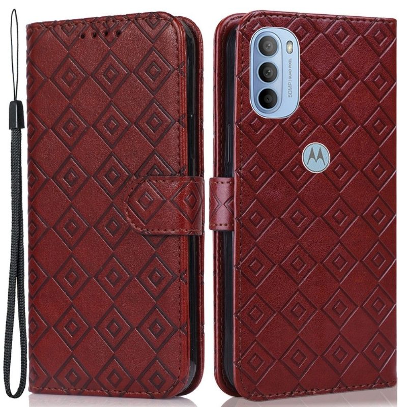 Nahkakotelo Motorola Moto G31 / Moto G41 Kotelot Flip Rabat Grid