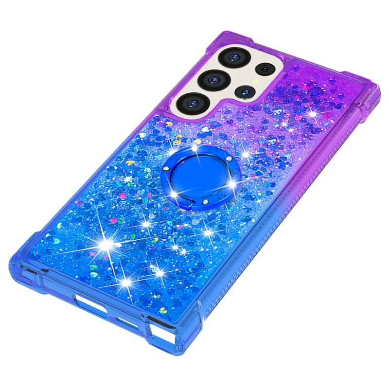 Kuori Samsung Galaxy S24 Ultra 5g Gradient Glitter Tukirenkaalla Suojakuori