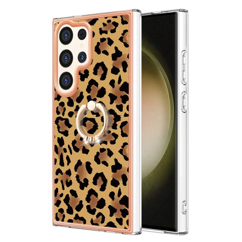 Kuori Samsung Galaxy S24 Ultra 5g Leopard Print -sormustelineellä