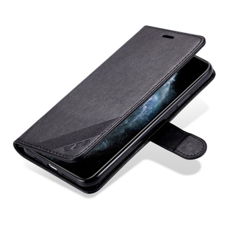 Flip Case iPhone 12 Pro Max Hemming Azns Retro-nahkaefekti