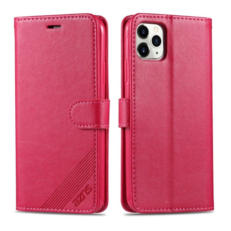 Flip Case iPhone 12 Pro Max Hemming Azns Retro-nahkaefekti