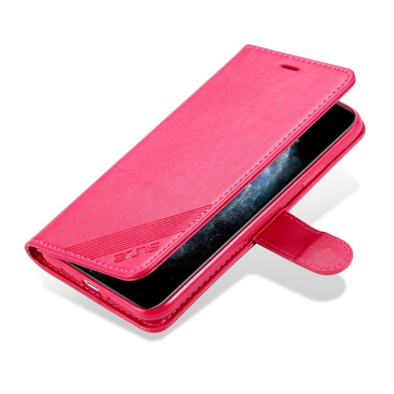 Flip Case iPhone 12 Pro Max Hemming Azns Retro-nahkaefekti