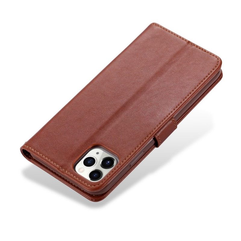 Flip Case iPhone 12 Pro Max Hemming Azns Retro-nahkaefekti