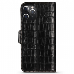 Kotelot iPhone 12 Pro Max Croc Look Leather