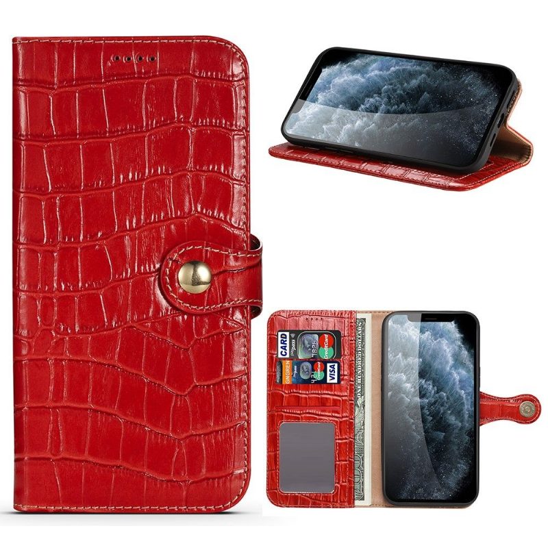 Kotelot iPhone 12 Pro Max Croc Look Leather