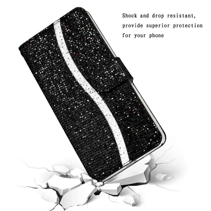 Kotelot iPhone 12 Pro Max Suojakuori Glitter-korttikotelo