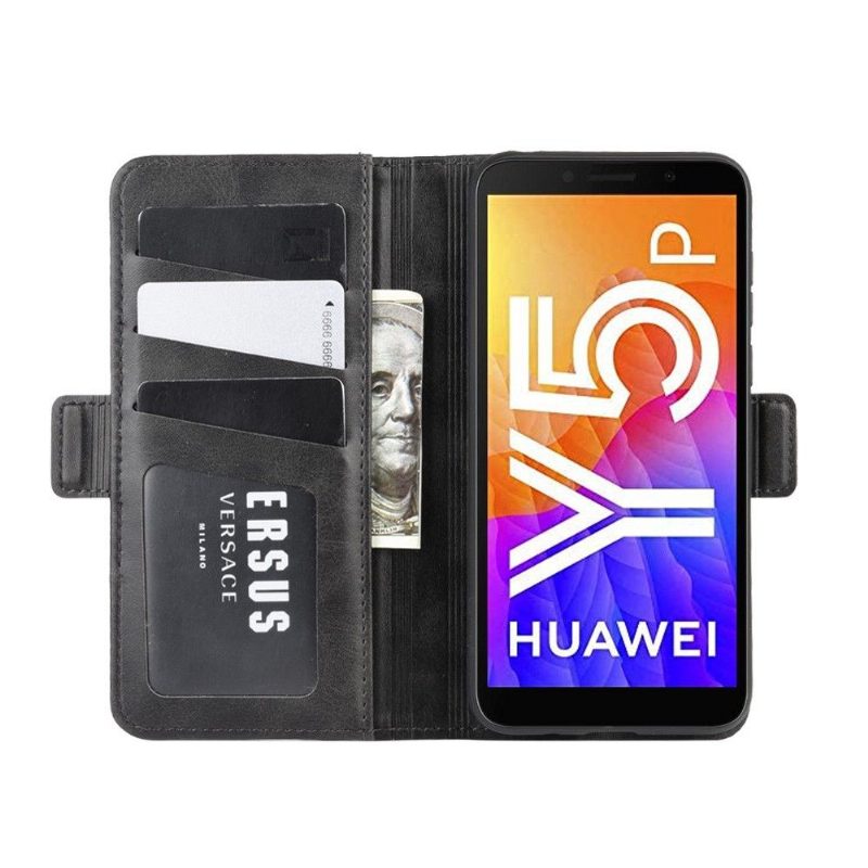 Flip Case Huawei Y5p Hemming Matta Keinonahkainen Kansi