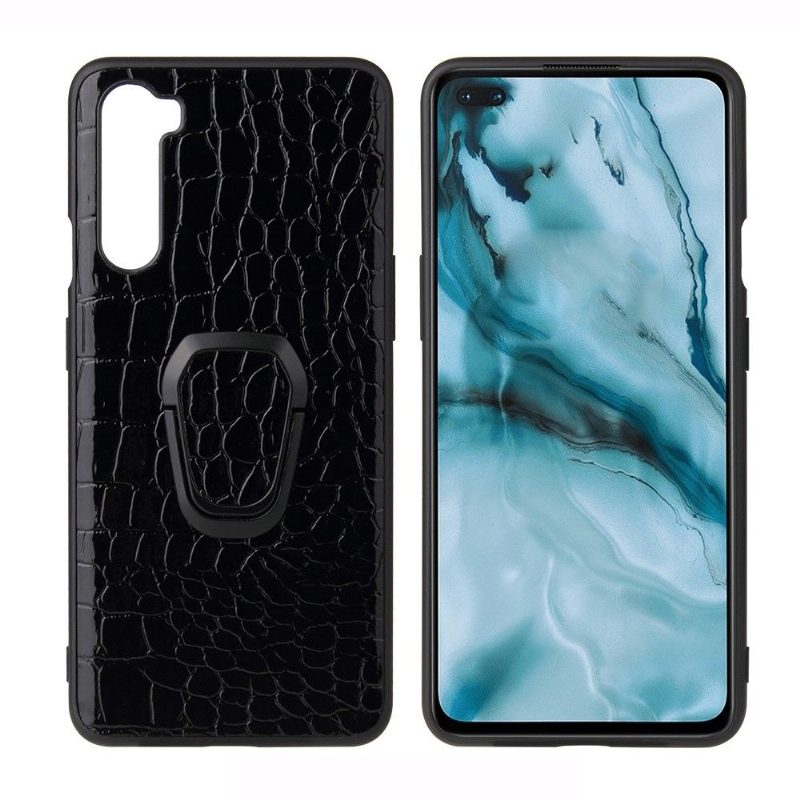 Case OnePlus Nord Murtumaton Puhelinkuoret Croc-efekti Magneettitelineellä