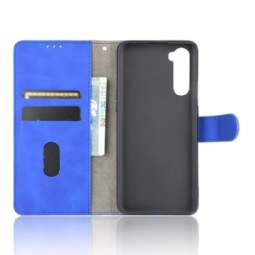 Flip Case OnePlus Nord Hemming Kotelot Flip Faux Leather Blue