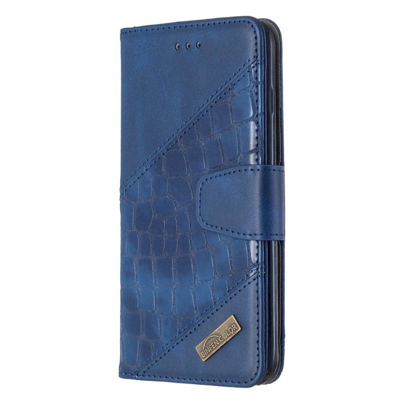 Flip Case iPhone 8 Plus / 7 Plus Hemming Croc Aspect -nahkaefekti