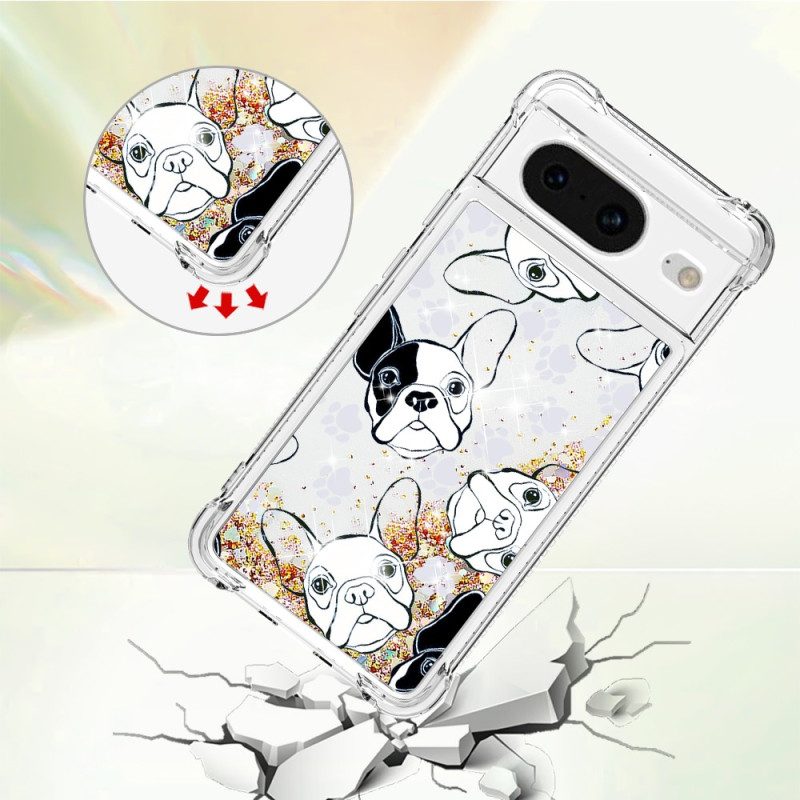 Case Google Pixel 8 Puhelinkuoret Mr Dog Glitter