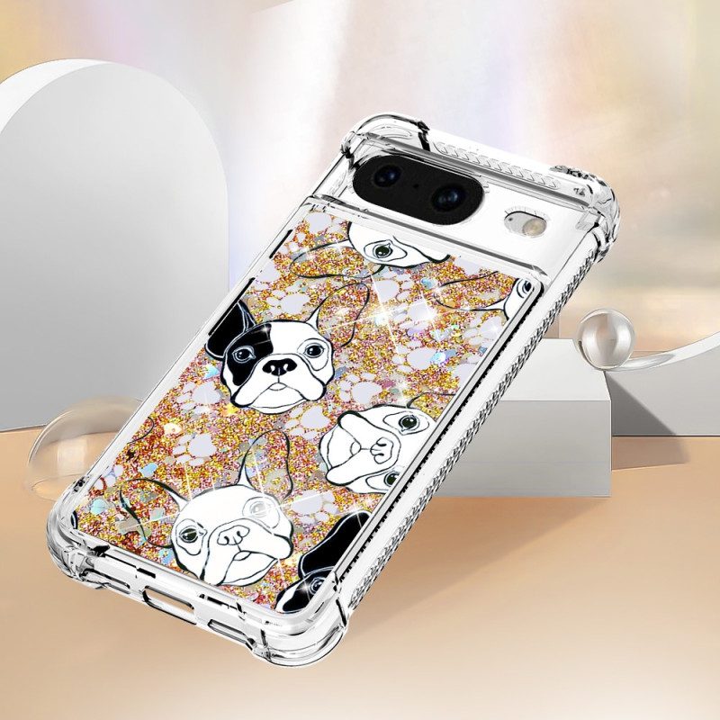 Case Google Pixel 8 Puhelinkuoret Mr Dog Glitter