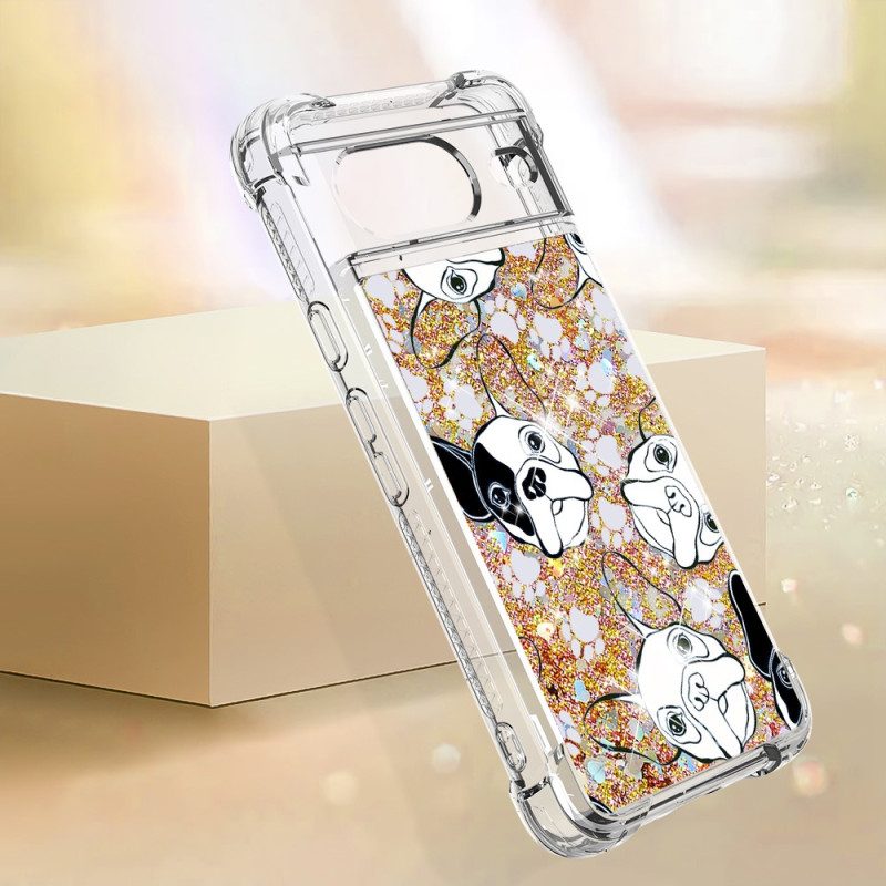 Case Google Pixel 8 Puhelinkuoret Mr Dog Glitter