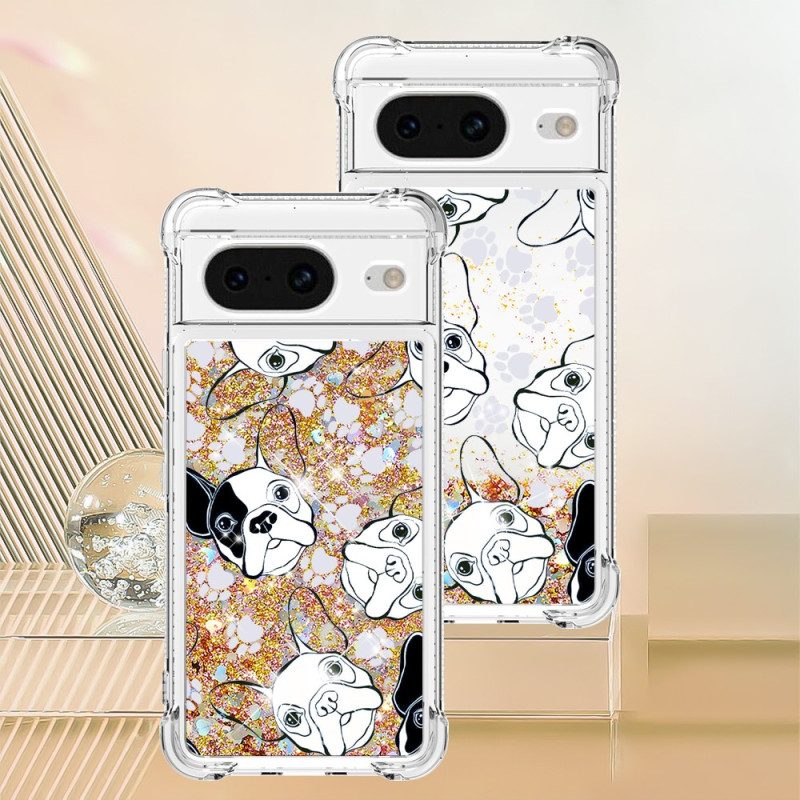 Case Google Pixel 8 Puhelinkuoret Mr Dog Glitter