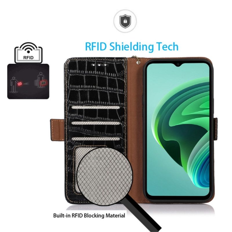 Kotelot Xiaomi Redmi Note 13 Pro 4g Crocodile Design Rfid-estotekniikka