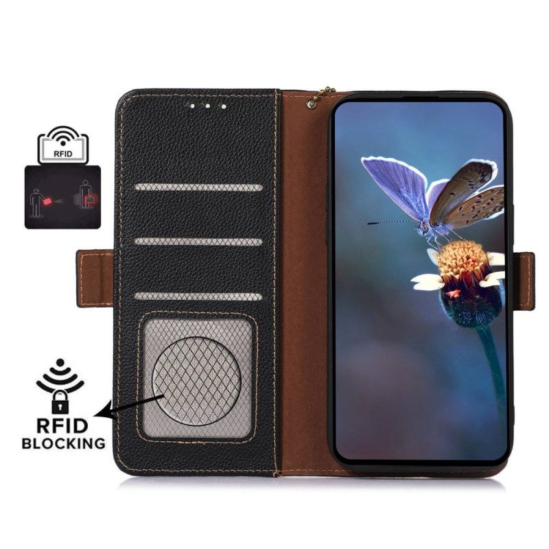 Kotelot Xiaomi Redmi Note 13 Pro 4g Litchi Leather Rfid-tekniikka Suojakuori