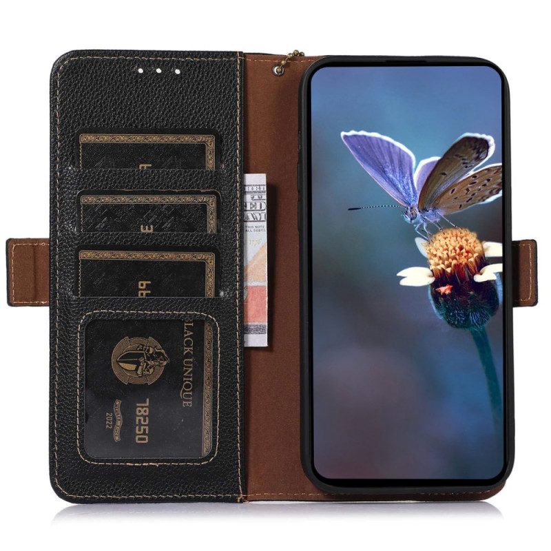 Kotelot Xiaomi Redmi Note 13 Pro 4g Litchi Leather Rfid-tekniikka Suojakuori