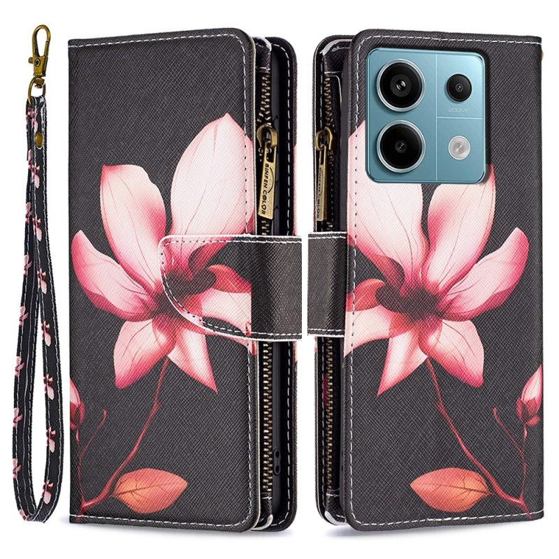 Kotelot Xiaomi Redmi Note 13 Pro 4g Lotus Strap -lompakko Suojakuori