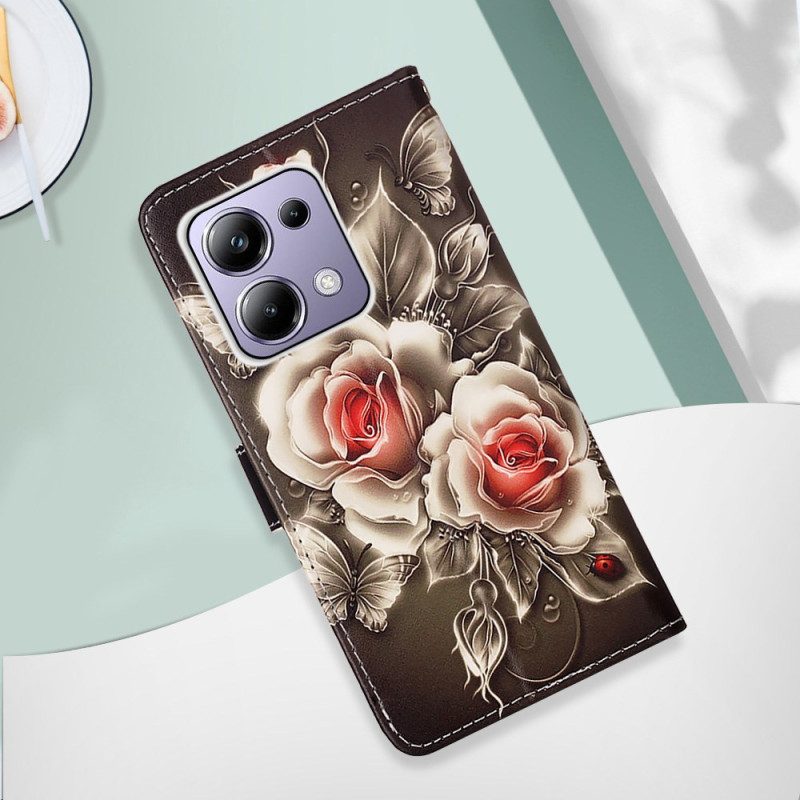 Kotelot Xiaomi Redmi Note 13 Pro 4g Puhelinkuoret Strap Roses