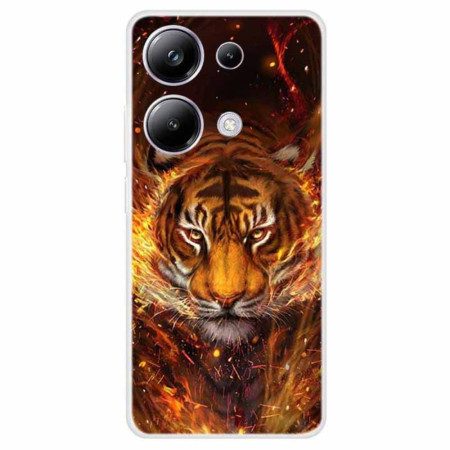 Kuori Xiaomi Redmi Note 13 Pro 4g Tiger In Flames Suojakuori