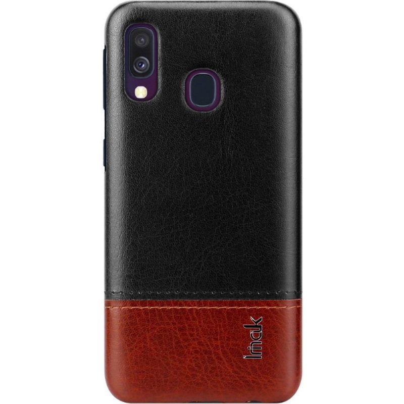 Case Samsung Galaxy A40 Imak Bicolor Keinonahka