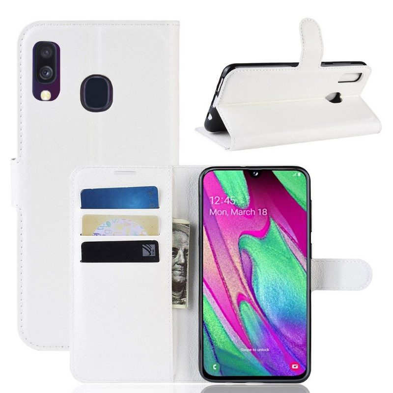 Kotelot Samsung Galaxy A40 Style Nahkainen Korttikotelo