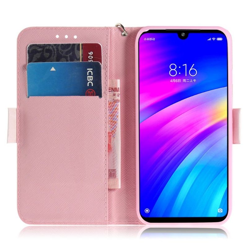 Nahkakuori Samsung Galaxy A40 Suojaketju Kuori Pattern Heel