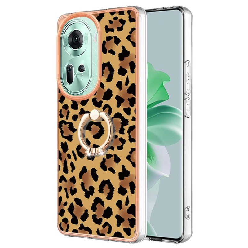 Kuori Oppo Reno 11 5g Leopardprinttisormusteline