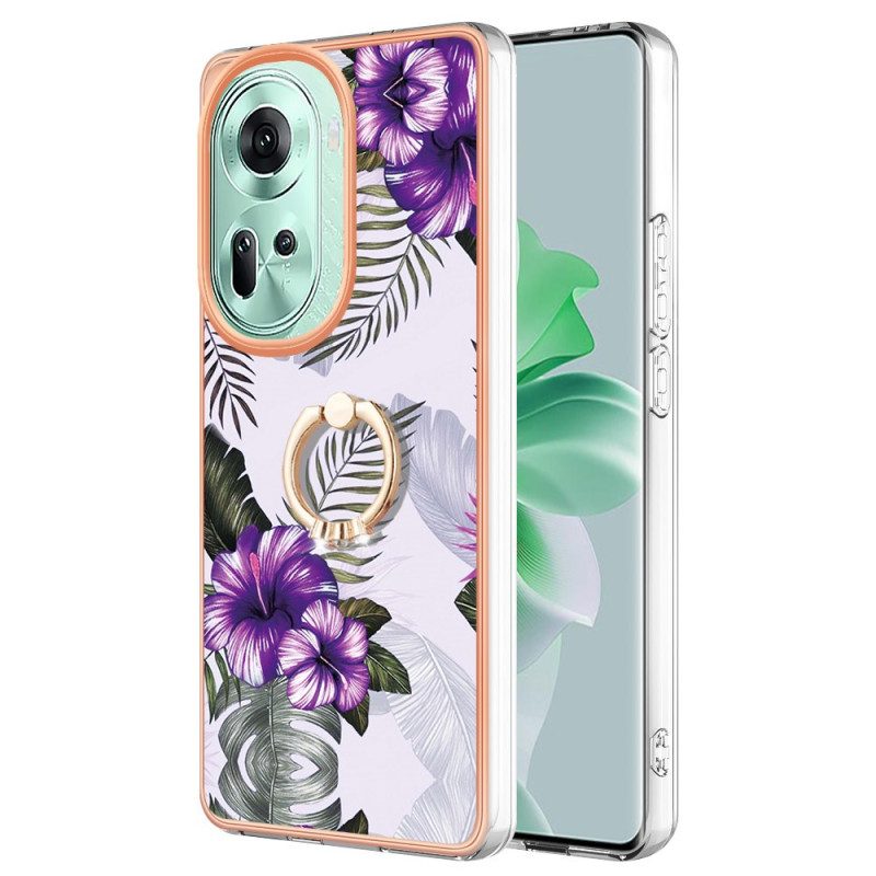 Kuori Oppo Reno 11 5g Rengasta Tukeva Marmoroitu Muotoilu