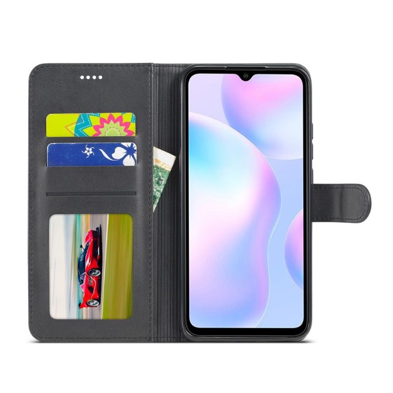 Flip Case Xiaomi Redmi 9A Hemming Leather Effect Lc.imeeke