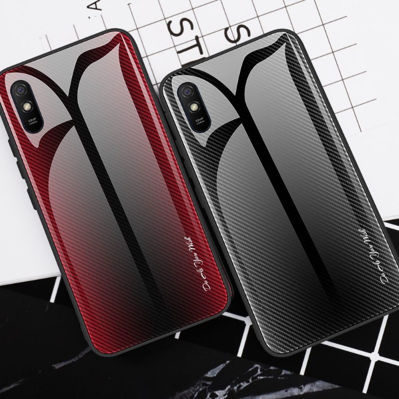 Kuori Xiaomi Redmi 9A Carbon Glass Back