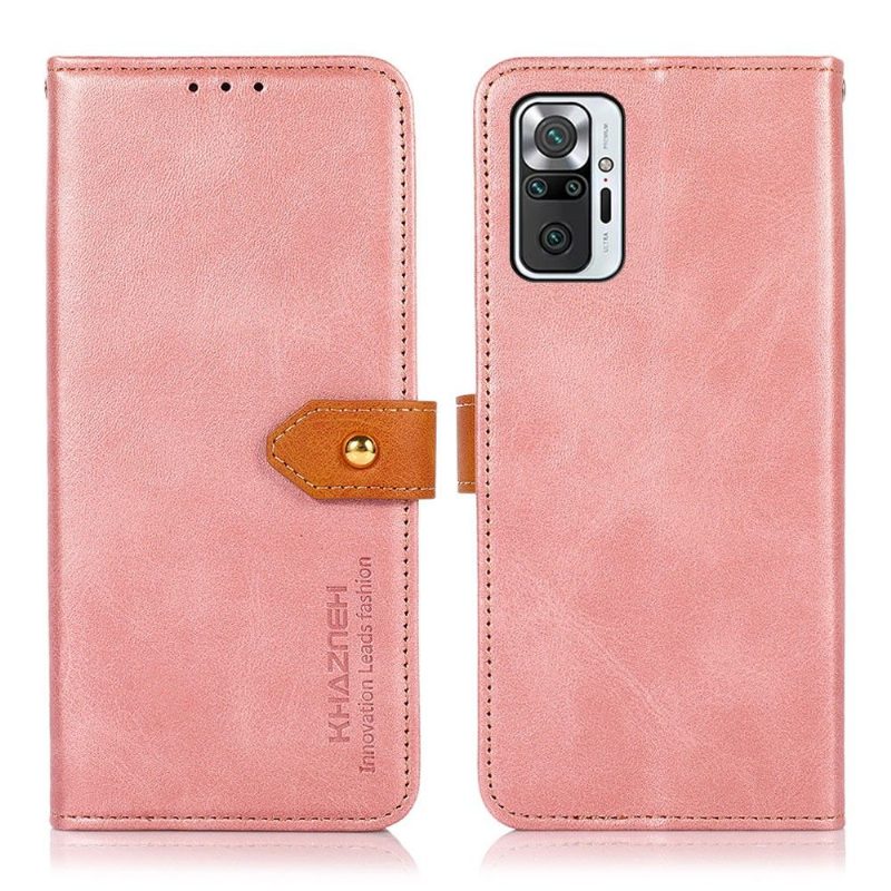 Flip Case Xiaomi Redmi Note 10 Pro Hemming Khazneh Bicolor Keinonahka