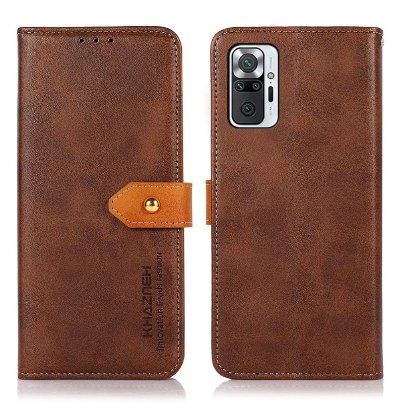 Flip Case Xiaomi Redmi Note 10 Pro Hemming Khazneh Bicolor Keinonahka