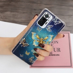 Kuori Xiaomi Redmi Note 10 Pro Glitter Butterflies