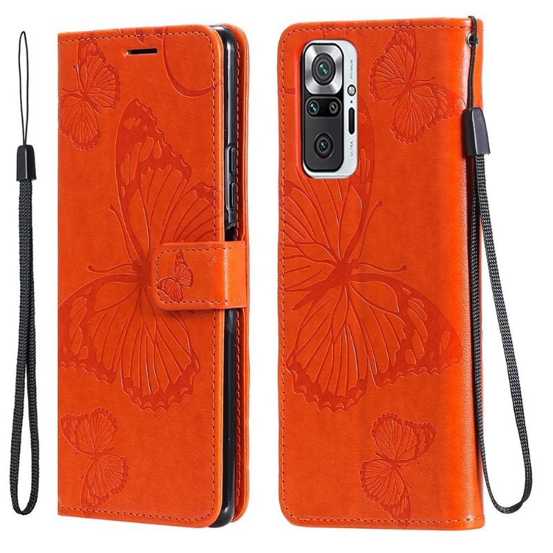 Nahkakotelo Xiaomi Redmi Note 10 Pro Butterflies -toimintotuki