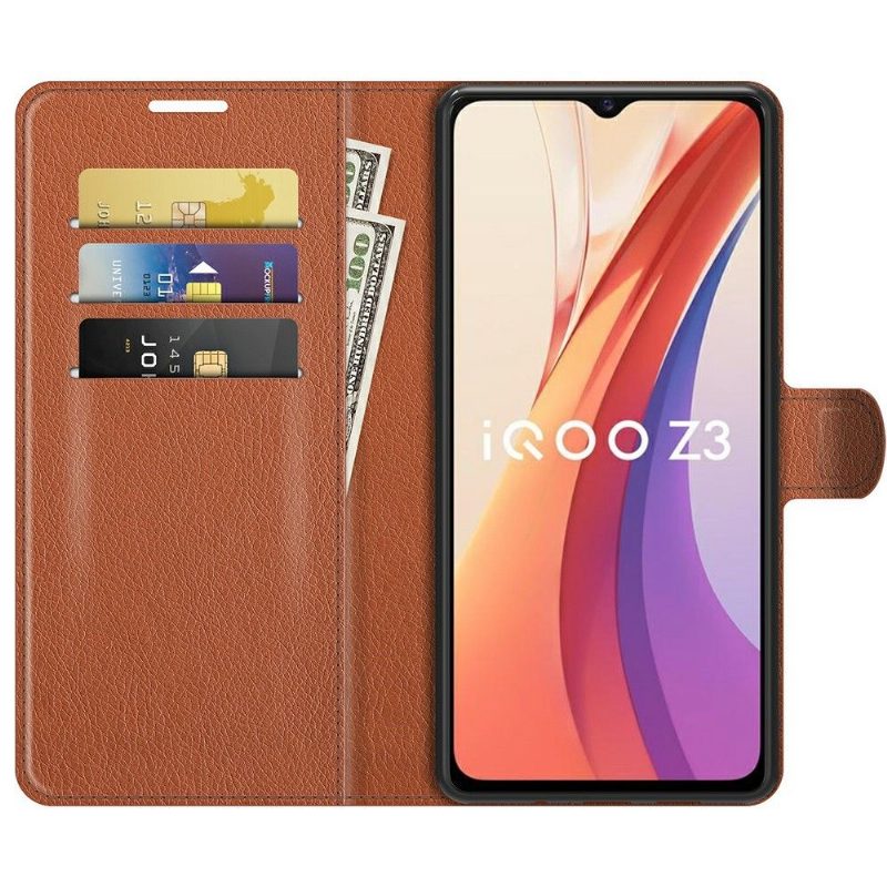 Flip Case Vivo Y72 5G Hemming Lompakkokuori Style Nahka