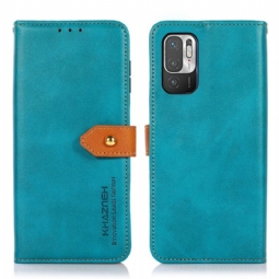 Flip Case Xiaomi Redmi Note 10 5G / Poco M3 Pro Hemming Khazneh Bicolor Keinonahka