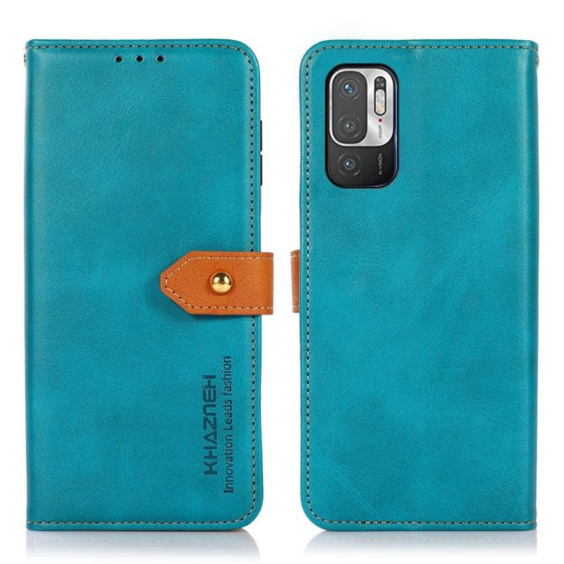 Flip Case Xiaomi Redmi Note 10 5G / Poco M3 Pro Hemming Khazneh Bicolor Keinonahka