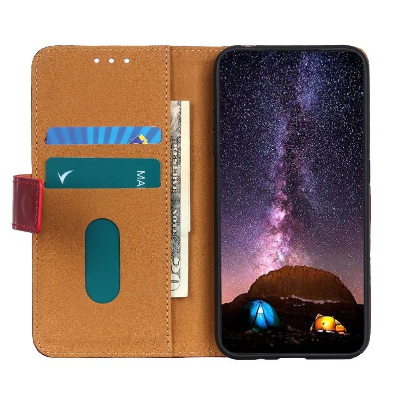 Flip Case Xiaomi Redmi Note 10 5G / Poco M3 Pro Hemming Melody Leather Effect -tukitoiminto