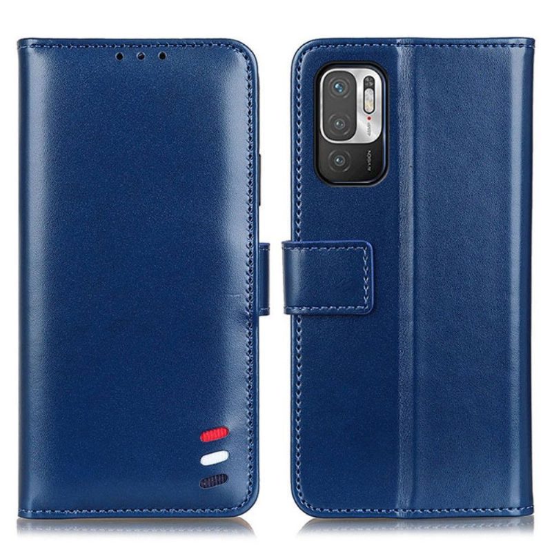 Flip Case Xiaomi Redmi Note 10 5G / Poco M3 Pro Hemming Melody Leather Effect -tukitoiminto