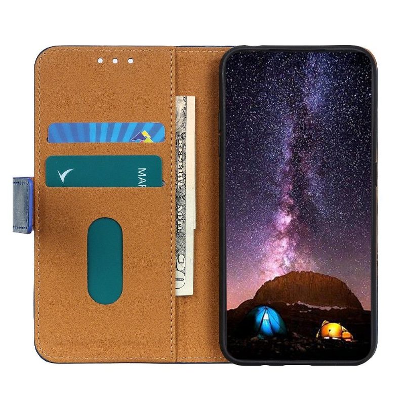 Flip Case Xiaomi Redmi Note 10 5G / Poco M3 Pro Hemming Melody Leather Effect -tukitoiminto