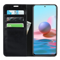 Flip Case Xiaomi Redmi Note 10 5G / Poco M3 Pro Hemming Nahkainen Korttipidikkeen Toimintoteline