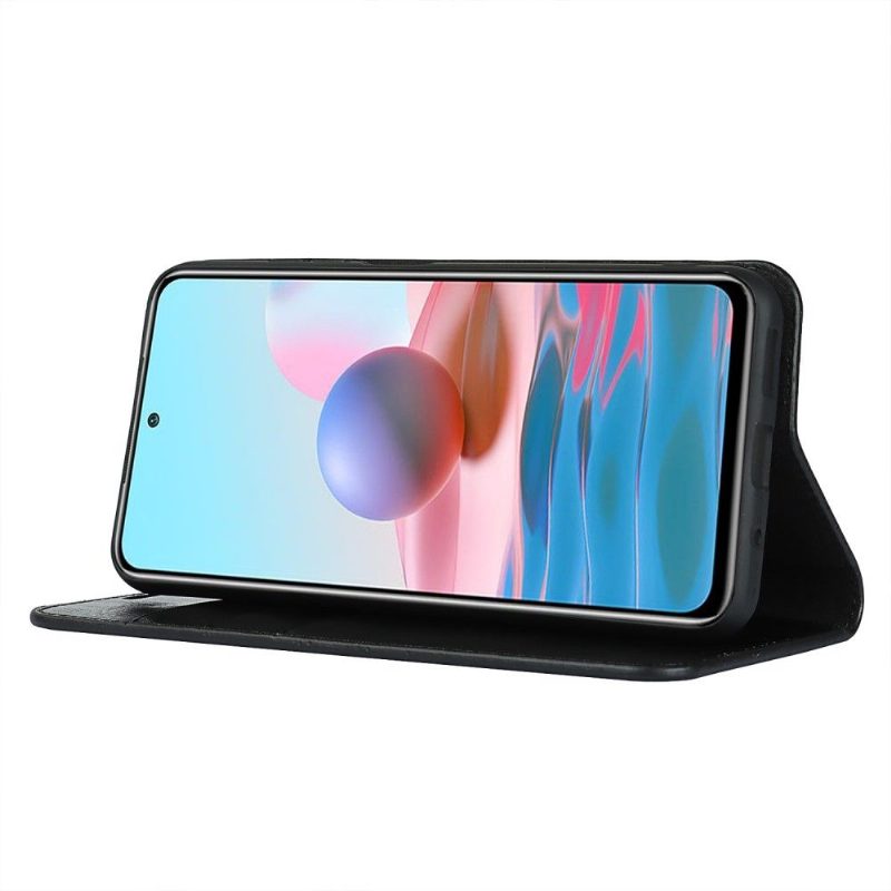 Flip Case Xiaomi Redmi Note 10 5G / Poco M3 Pro Hemming Nahkainen Korttipidikkeen Toimintoteline