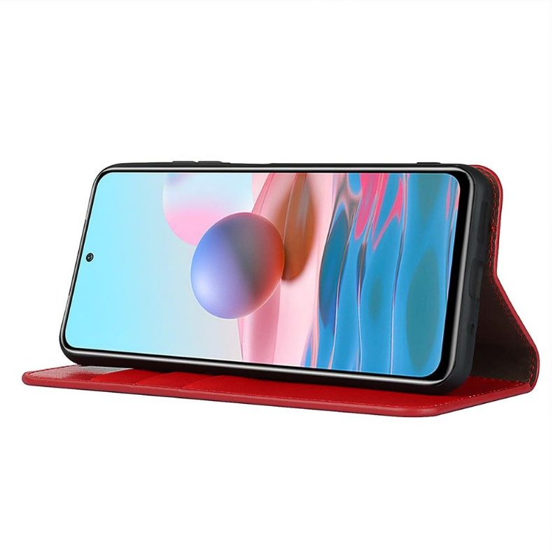 Flip Case Xiaomi Redmi Note 10 5G / Poco M3 Pro Hemming Nahkainen Korttipidikkeen Toimintoteline