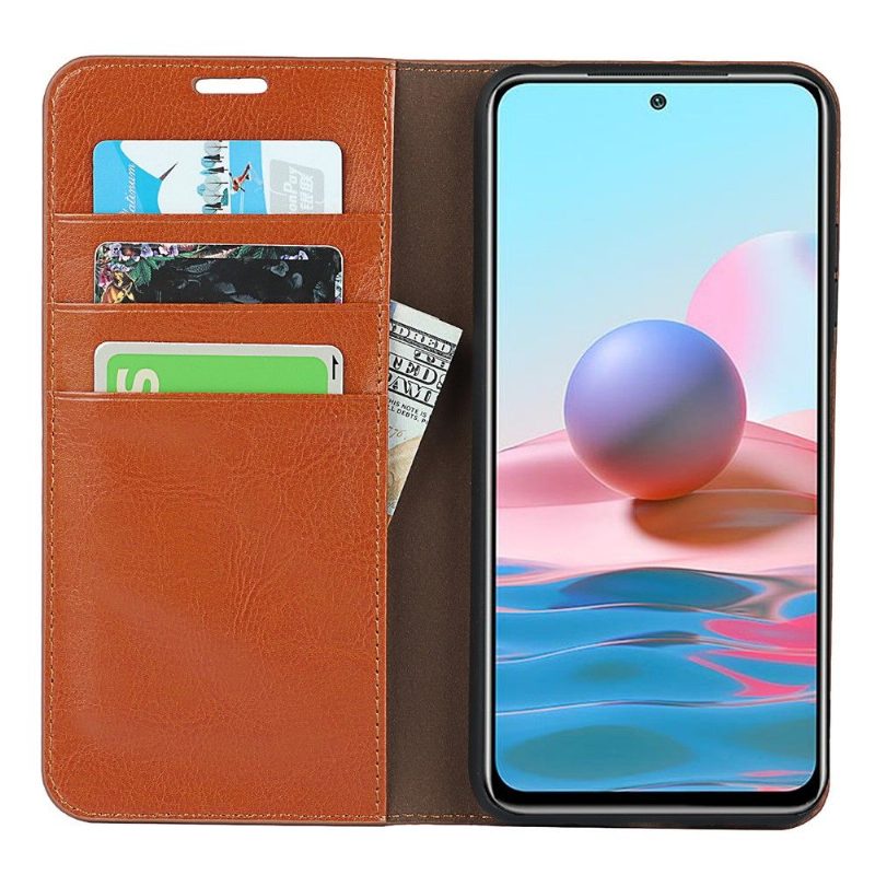 Flip Case Xiaomi Redmi Note 10 5G / Poco M3 Pro Hemming Nahkainen Korttipidikkeen Toimintoteline