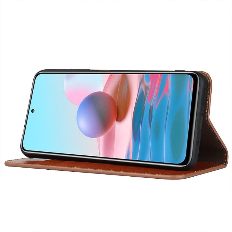 Flip Case Xiaomi Redmi Note 10 5G / Poco M3 Pro Hemming Nahkainen Korttipidikkeen Toimintoteline