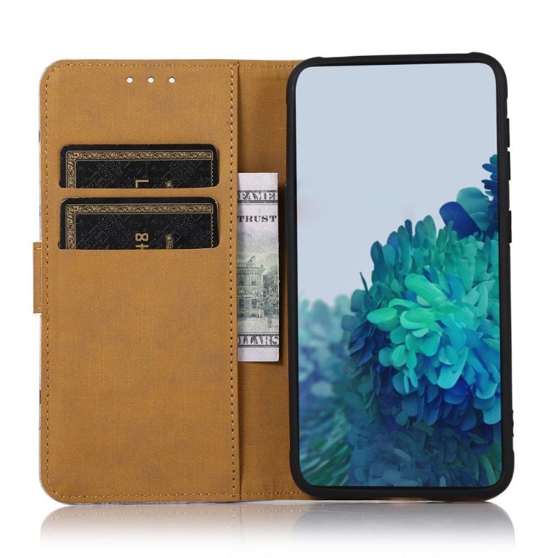 Flip Case Xiaomi Redmi Note 10 5G / Poco M3 Pro Hemming Sininen Puu