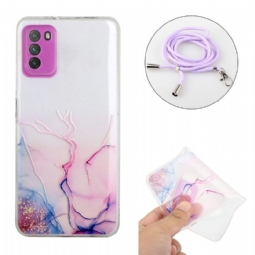 Kuori Xiaomi Redmi Note 10 5G / Poco M3 Pro Hemming Marble Nauhalla Olkahihnalla